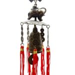 Tibetan Hanging Bell | Wind Chime for Homes, Offices & Cars, Elephant & Lucky Coins Design for Flow of Positive Chee Energy (1 Pc)