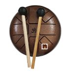 happy drum metallic golden 6 inches 3 1