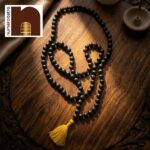 Karungali Malai Mala | Karungali Kattai Hand Knotted Original & Natural Certified Mala (8 MM) (1 Pc)