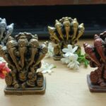 Panchmukhi Lord Ganesha Idol in Resin for Home Decor (Small) (4 Pcs Set)
