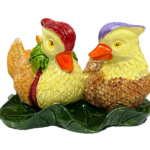 Feng Shui Love Birds | Mandarin Ducks Showpiece in Resin (Multicolour) (1 Pc)
