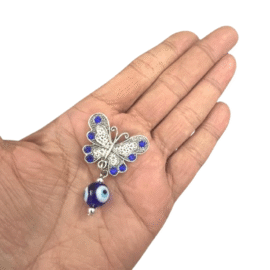 Evil Eye Fridge Magnet Protection Magnetic Sticker in Metal for Fridge & Home Decoration Etc (Butterfly Design) (1 Pc)