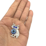 Evil Eye Fridge Magnet Protection Magnetic Sticker in Metal for Fridge & Home Decoration Etc (Owl Design) (1 Pc)