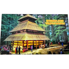 Magnetic Sticker in Rubber for Home Decoration | Fridge Etc (Hadimba Devi Temple Manali) (10 Cms) (1 Pc)