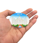 3D Magnetic Sticker | Taj Mahal | India in Polyresin & Marble for Home Decoration | Fridge Etc (7.5 Cms) (1 Pc)
