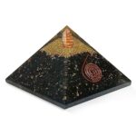 Orgone Pyramid Black Tourmaline Crystal Stones for Reiki Healing & Protection (1 Pc)