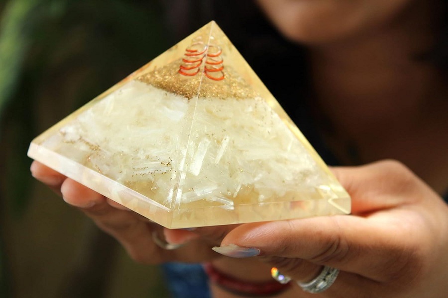 orgone pyramid selenite 3 orgone pyramid selenite 3