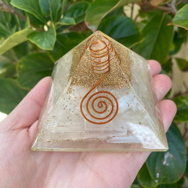 orgone pyramid selenite 5 orgone pyramid selenite 5