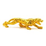 Panther | Leopard | Jaguar | Cheetah Showpiece In Resin (Golden) (18 Cms) (1 Pc)