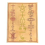 13 Reiki Symbols Engraved On Copper Plate for Reiki Healing (11 Cms) (1 Pc)