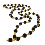 rudraksha mala with golden caps 1br