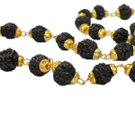 rudraksha mala with golden caps 2br