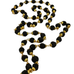 rudraksha mala with golden caps 4br