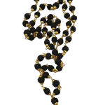 rudraksha mala with golden caps 7br