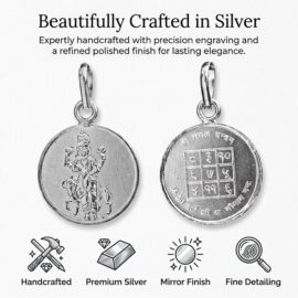 silver mangal yantra pendant 2