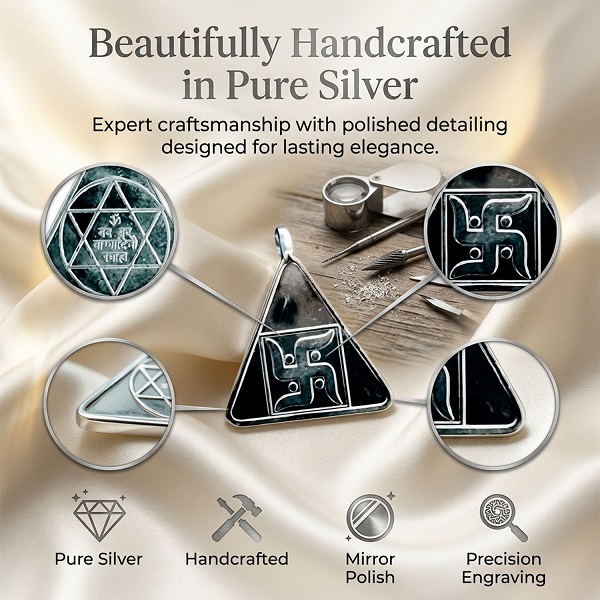 silver saraswati yantra pendant triangle 7 silver saraswati yantra pendant triangle 7