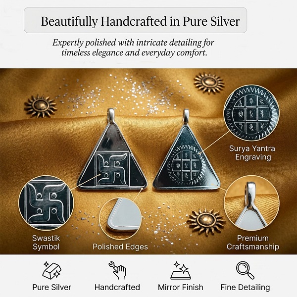 silver surya yantra pendant triangle 5 silver surya yantra pendant triangle 5