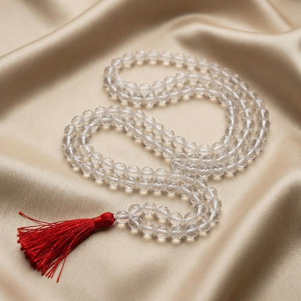 sphatik mala diamond cut 8 mm 13 sphatik mala diamond cut 8 mm 13