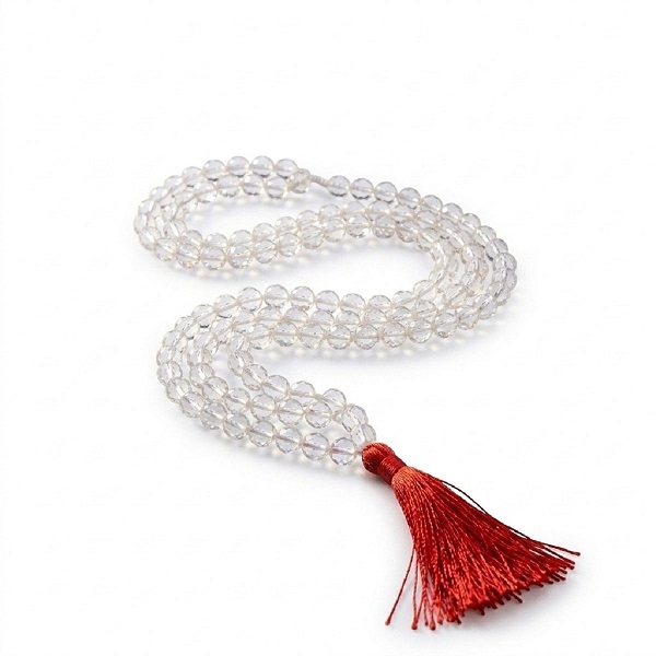 sphatik mala diamond cut 8 mm 22 sphatik mala diamond cut 8 mm 22