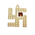 swastik in brass wall hanging 2