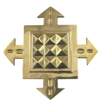 vastu four direction pyramid plate in brass 1br