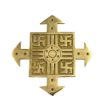 vastu four direction swastik plate in brass 2br
