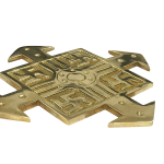 vastu four direction swastik plate in brass 4br