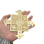 vastu four direction swastik plate in brass 8br