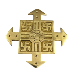 vastu four direction swastik plate in brass 9br