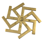 Vastu Helix | Vastu Swastik Helix in Pure Brass for Vastu Correction & Positive Energy (18 Cms) (1 Pc)