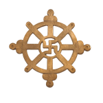 vastu wheel in copper 14 cms 1br