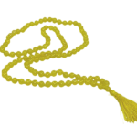 Yellow Agate (Hakik) Knotted Mala (108 Beads) for Men & Women (6 MM) (1 Pc)
